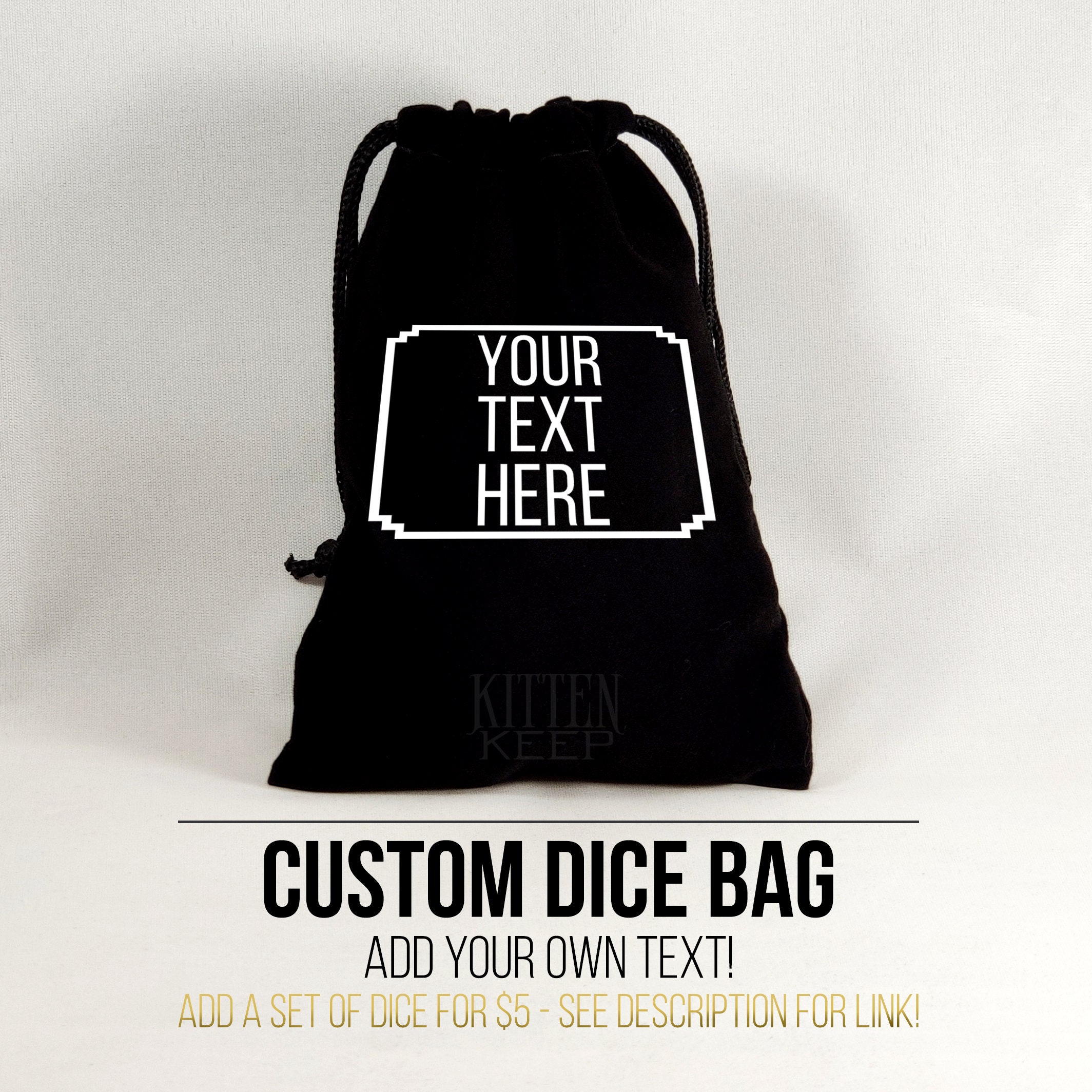 Custom Dice Bag | Your Text or Name