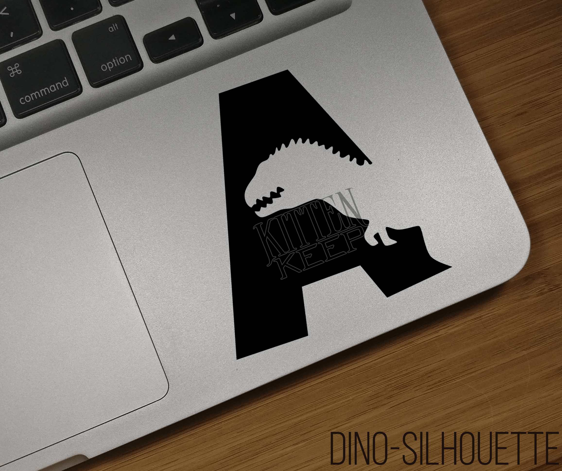 Dinosaur Single Letter Monogram Vinyl Decal